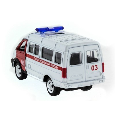 Машина "АВТОПАНОРАМА" инерц. "ГАЗель" (скорая) 1/50, в/к 14,5*8*5,5 см