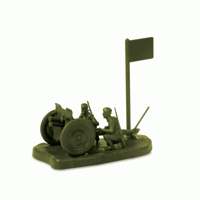 Сборные солдатики ZVEZDA Советская 76-мм полковая пушка, 1/72