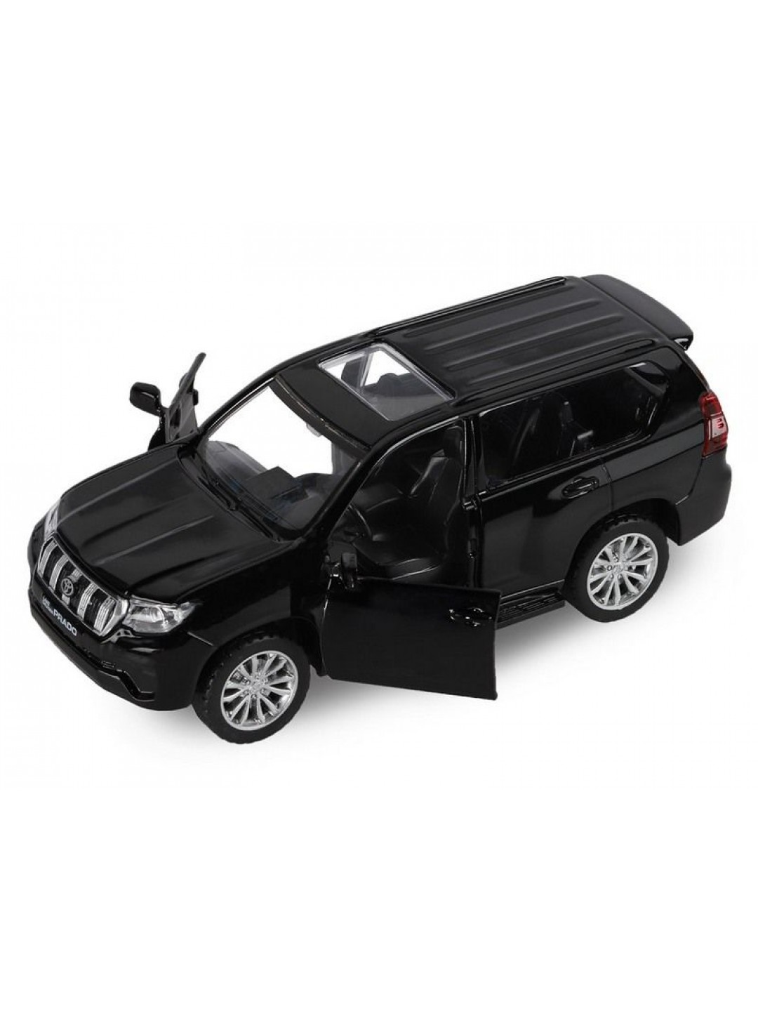 Машина "АВТОПАНОРАМА" Land Cruiser Prado, черный, 1/42, инерция, в/к 17,5*12,5*6,5 см