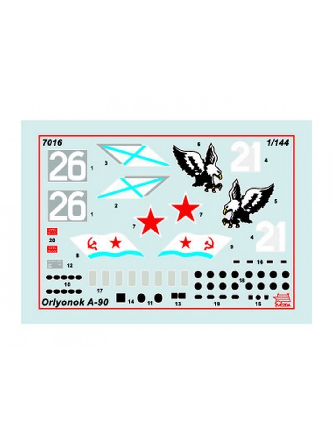 Сборная модель ZVEZDA Транспортно-десантный экраноплан А-90 "Орлёнок", 1/144