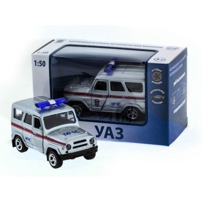 Машина "АВТОПАНОРАМА" инерц. УАЗ-469 (МЧС) 1/50, в/к 12*7*5,5 см