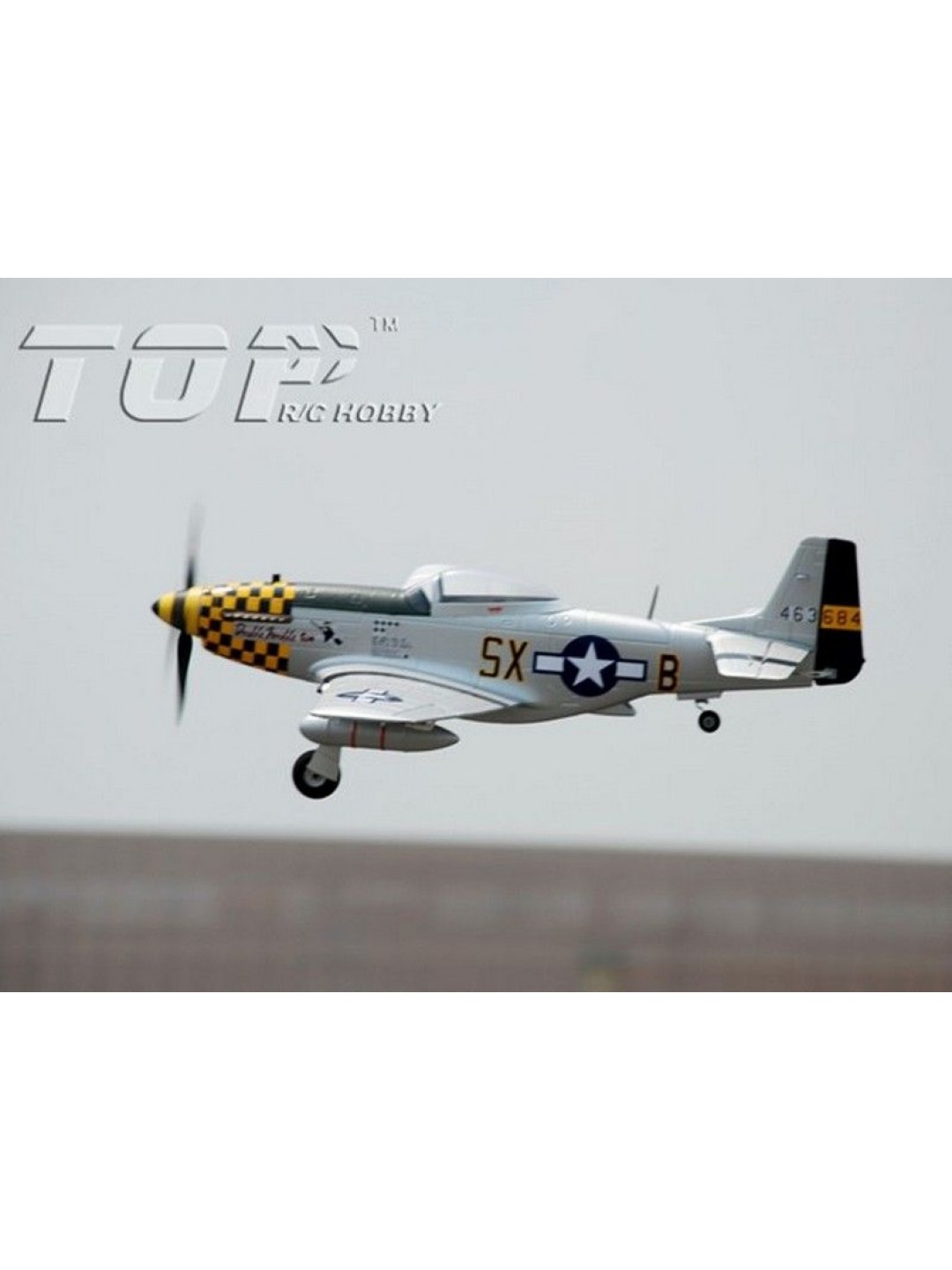 Радиоуправляемый самолет Top RC P-51D Pro желтый 750мм flight controller PNP