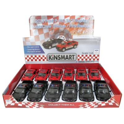 Машина Kinsmart 1:40 Ford F-150 Police Fire Rescue в асс. инерция (1/12шт.) б/к