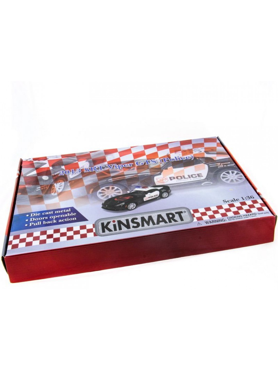 Машина Kinsmart 1:40 SRT Viper Police в асс. инерция (1/12шт.) б/к
