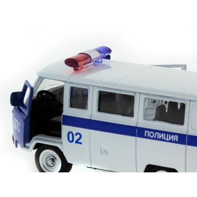 Машина "АВТОПАНОРАМА" инерц. УАЗ (ДПС) 1/50, в/к 12*7*5,5 см