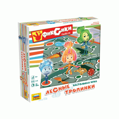 Настольная игра ZVEZDA "Фиксики. Лесные тропинки", детская ходилка для 2-4 человек