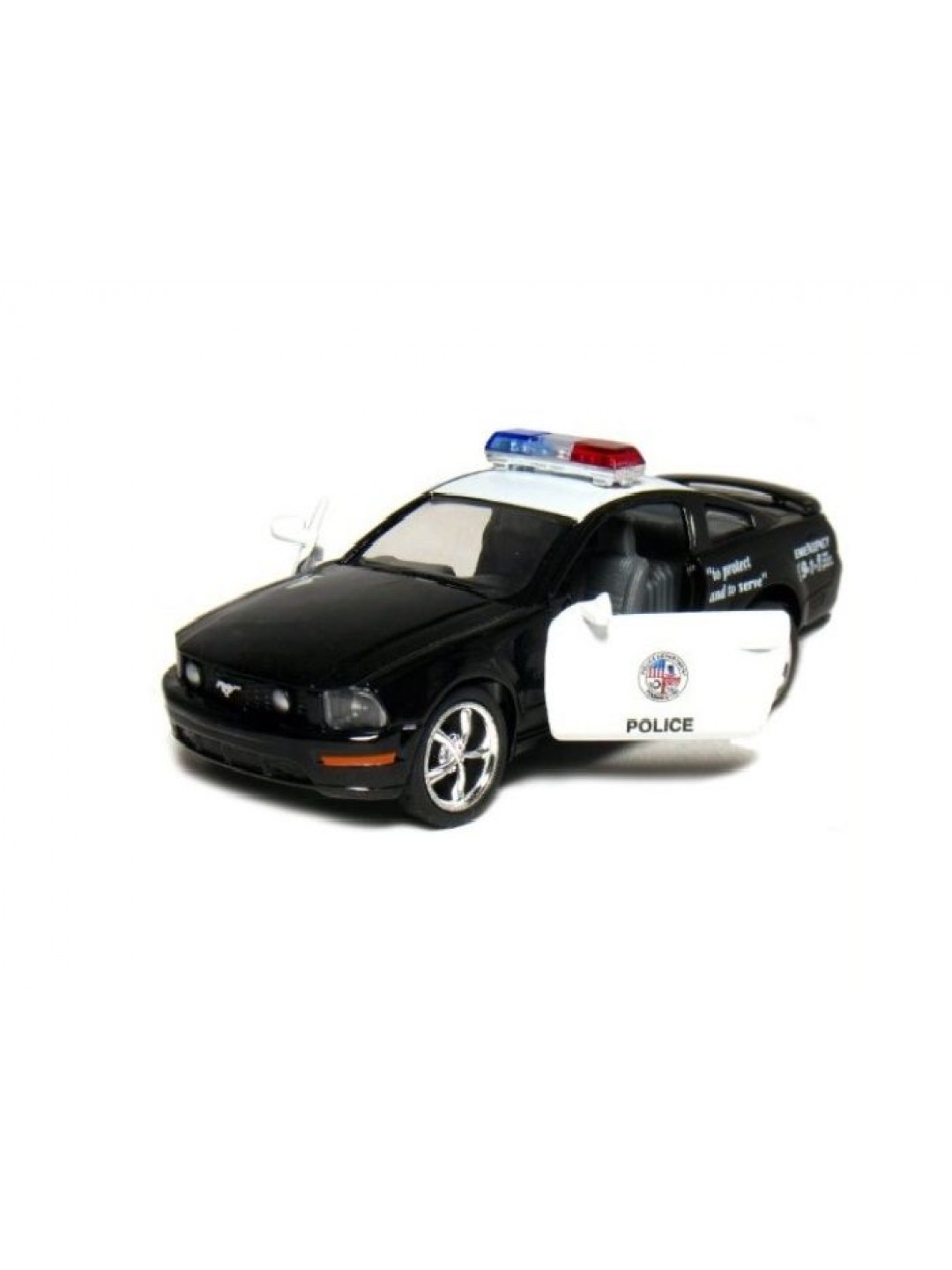 Машина Kinsmart 1:38 FORD Mustang GT Police инерция (1/12шт.) б/к