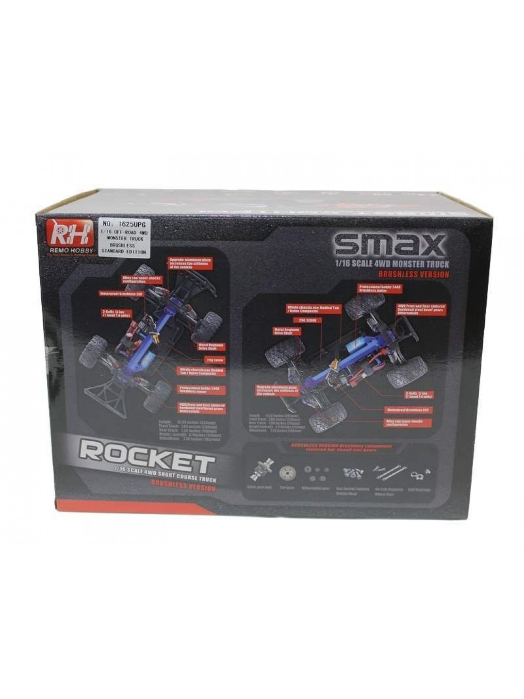 Радиоуправляемый шорт-корс Remo Hobby Rocket UPGRADE (красный) 4WD 2.4G 1/16 RTR