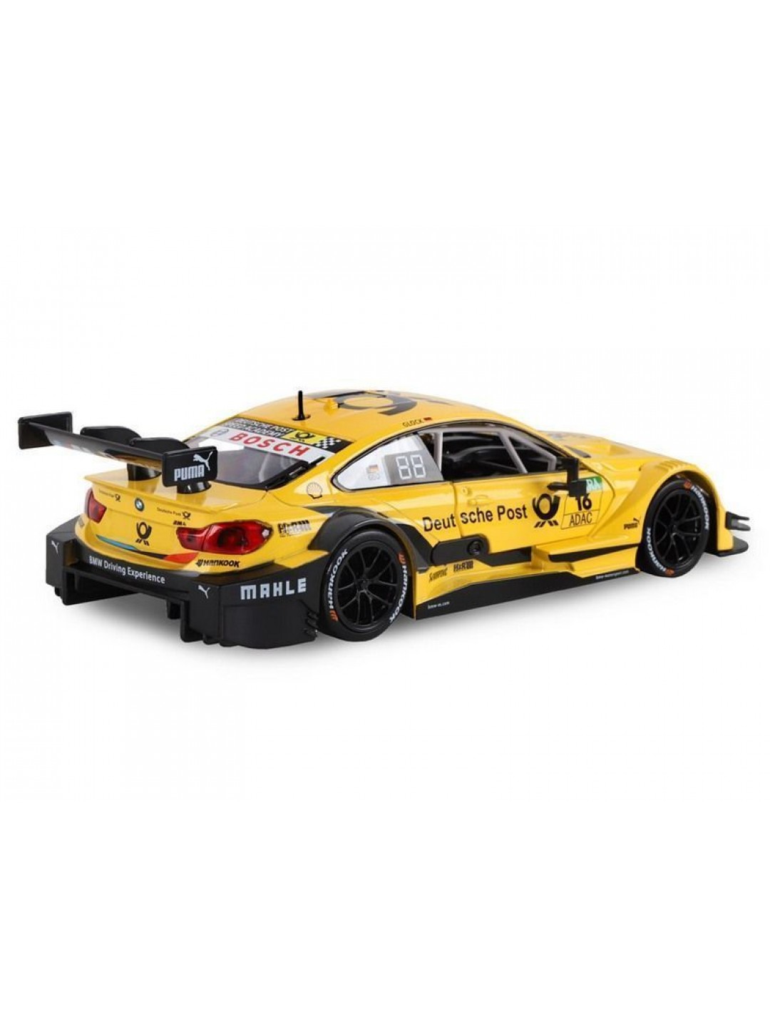 Машина "АВТОПАНОРАМА" BMW M4, желтый, 1/24, свет, звук, в/к 24,5*12,5*10,5 см