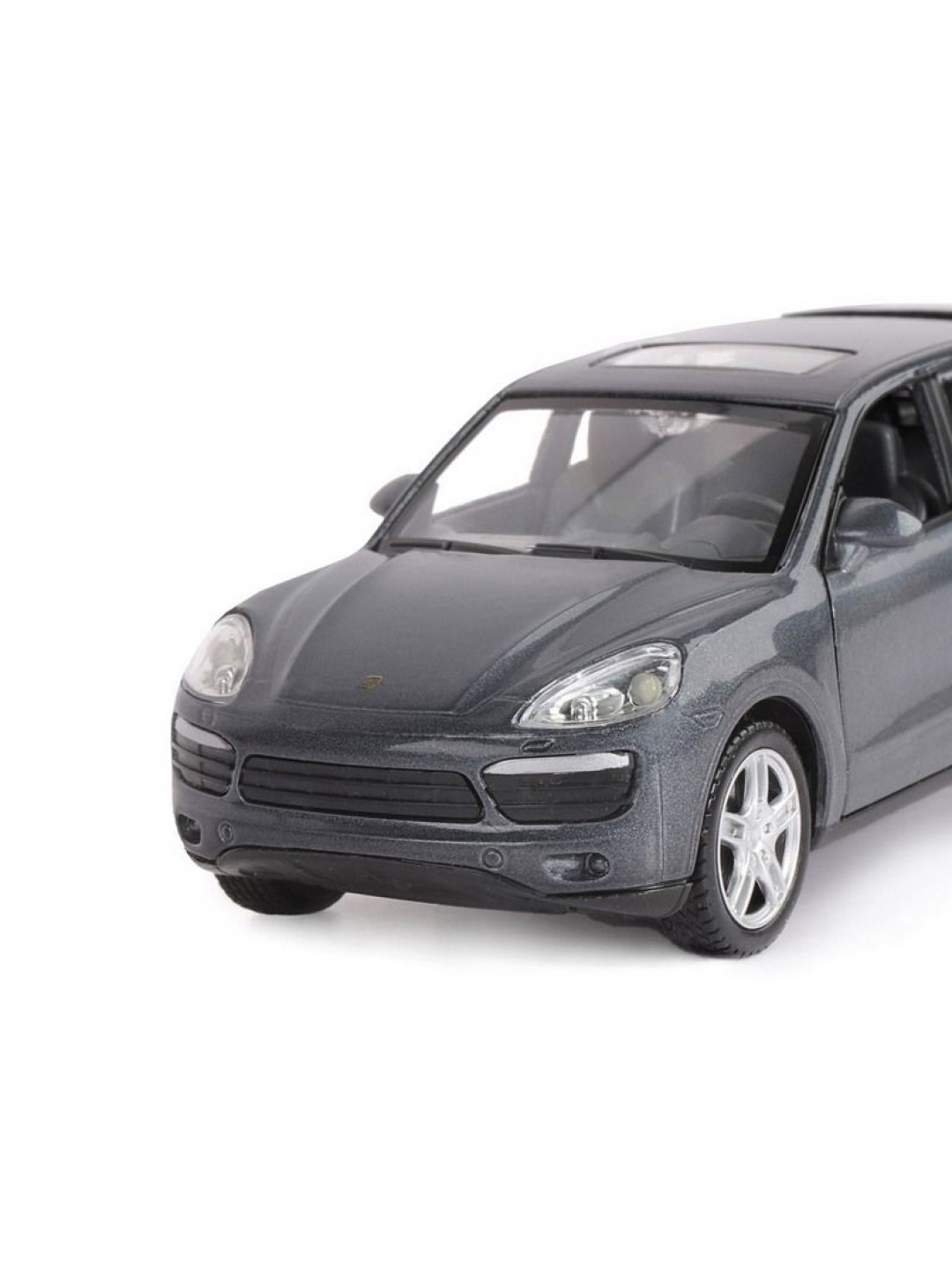 Машина "АВТОПАНОРАМА" Porsche Cayenne S, серый, 1/32, свет, звук, инерция, в/к 17,5*13,5*9 см