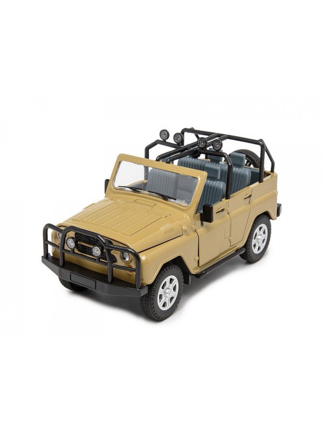Машина "АВТОПАНОРАМА" УАЗ-469 1/24 в/к 22*12*11 см, черная