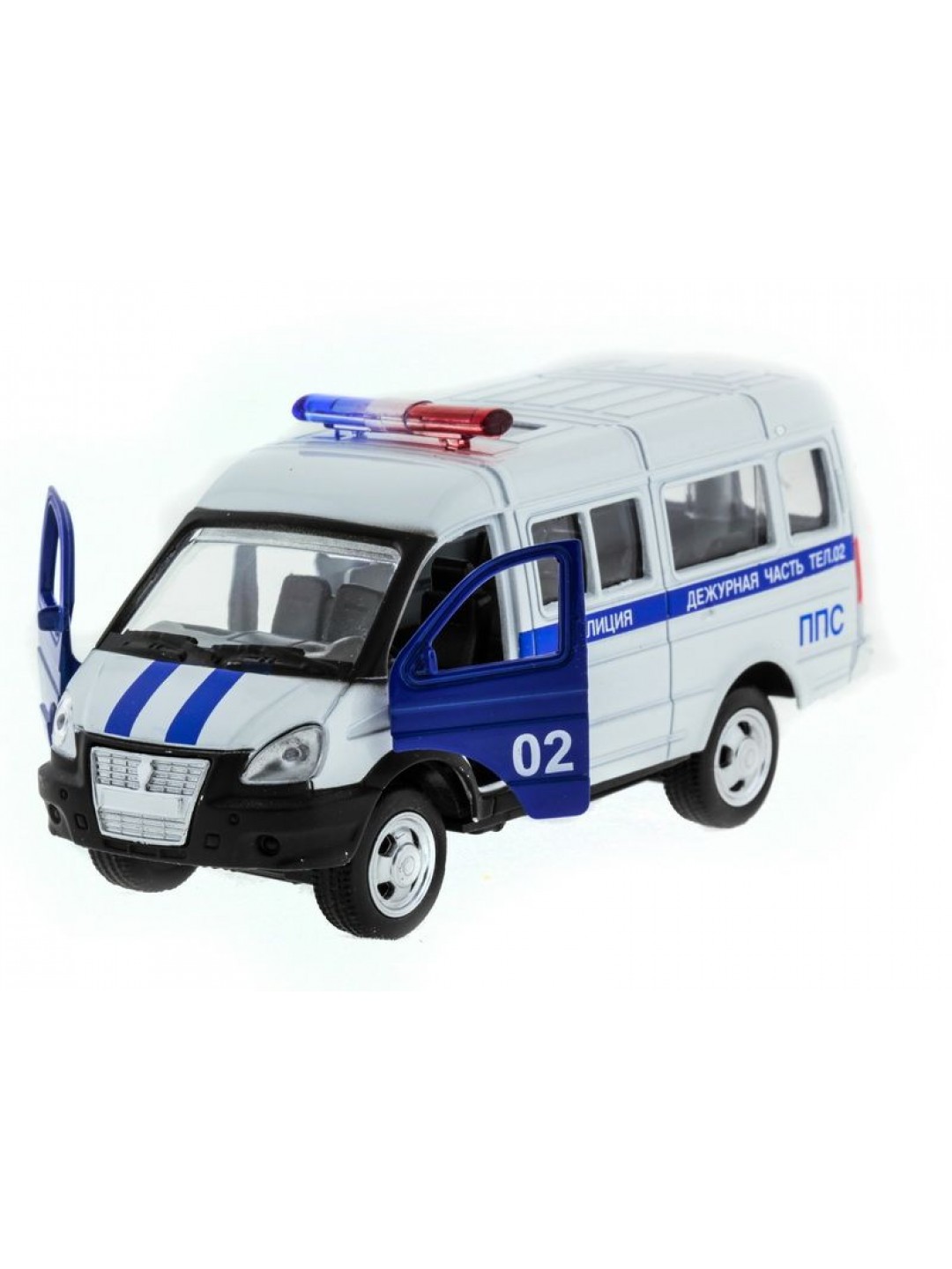 Машина "АВТОПАНОРАМА" инерц. "ГАЗель"(полиция) 1/50, в/к 14,5*8*5,5 см