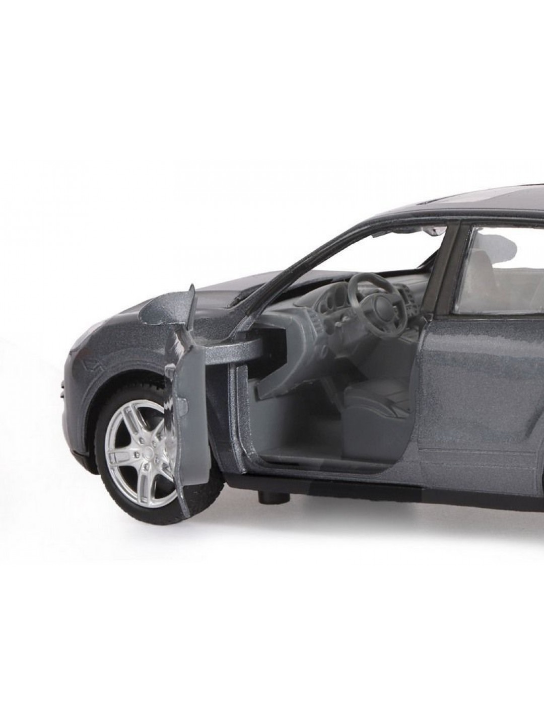Машина "АВТОПАНОРАМА" Porsche Cayenne S, серый, 1/32, свет, звук, инерция, в/к 17,5*13,5*9 см