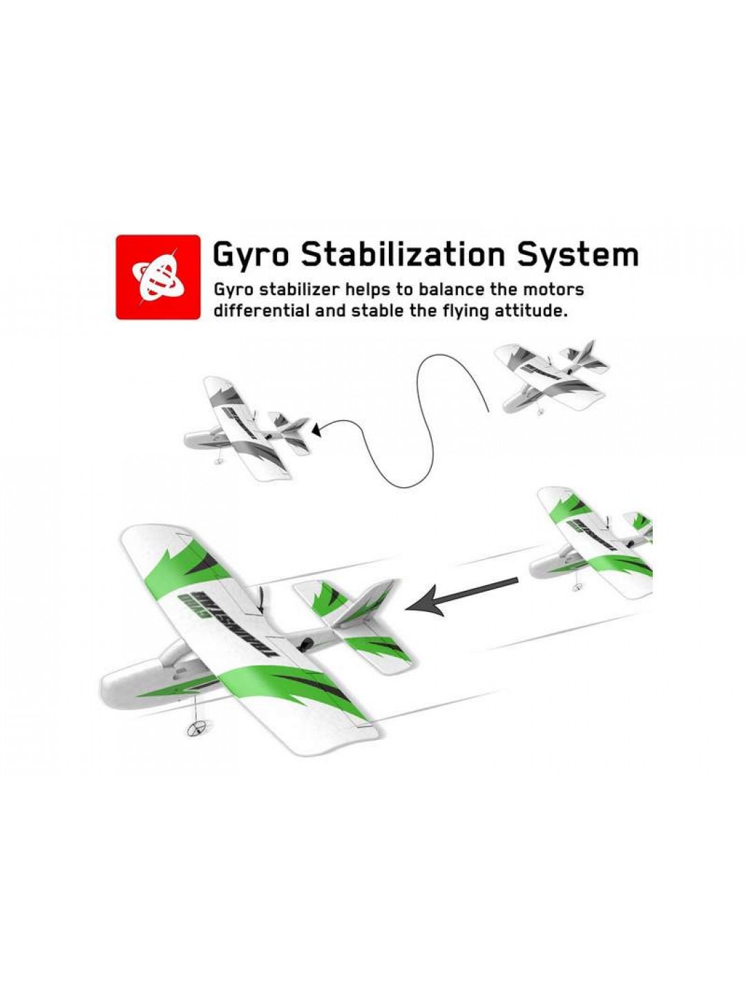 Радиоуправляемый самолет Volantex RC Trainstar Micro 200мм 2.4G 2ch LiPo RTF with Gyro