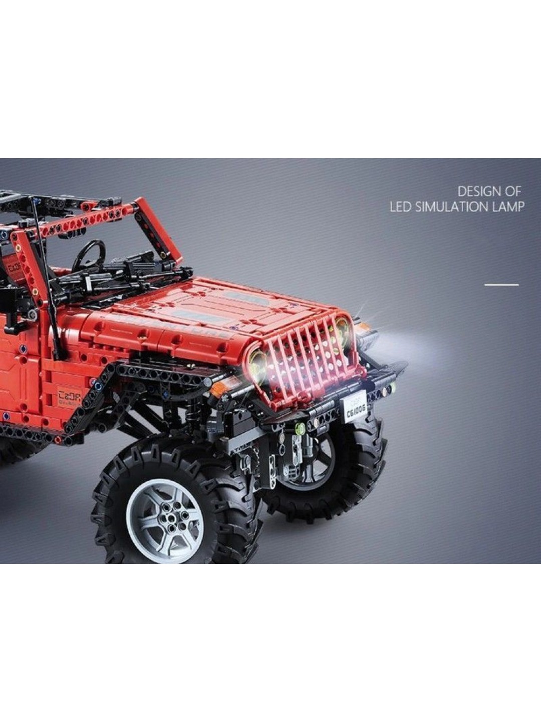 Радиоуправляемый конструктор CADA deTech Jeep Wrangler (1941 деталь)