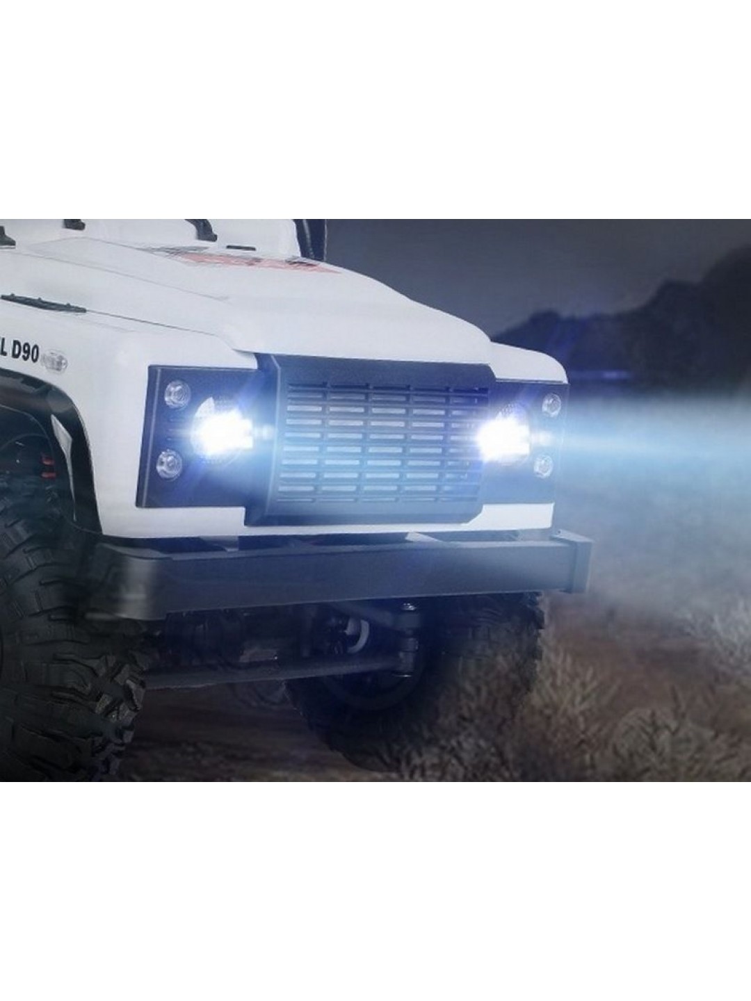 Радиоуправляемая машина MN MODEL английский внедорожник Defender  D90 (белый) 4WD 2.4G 1/12 RTR