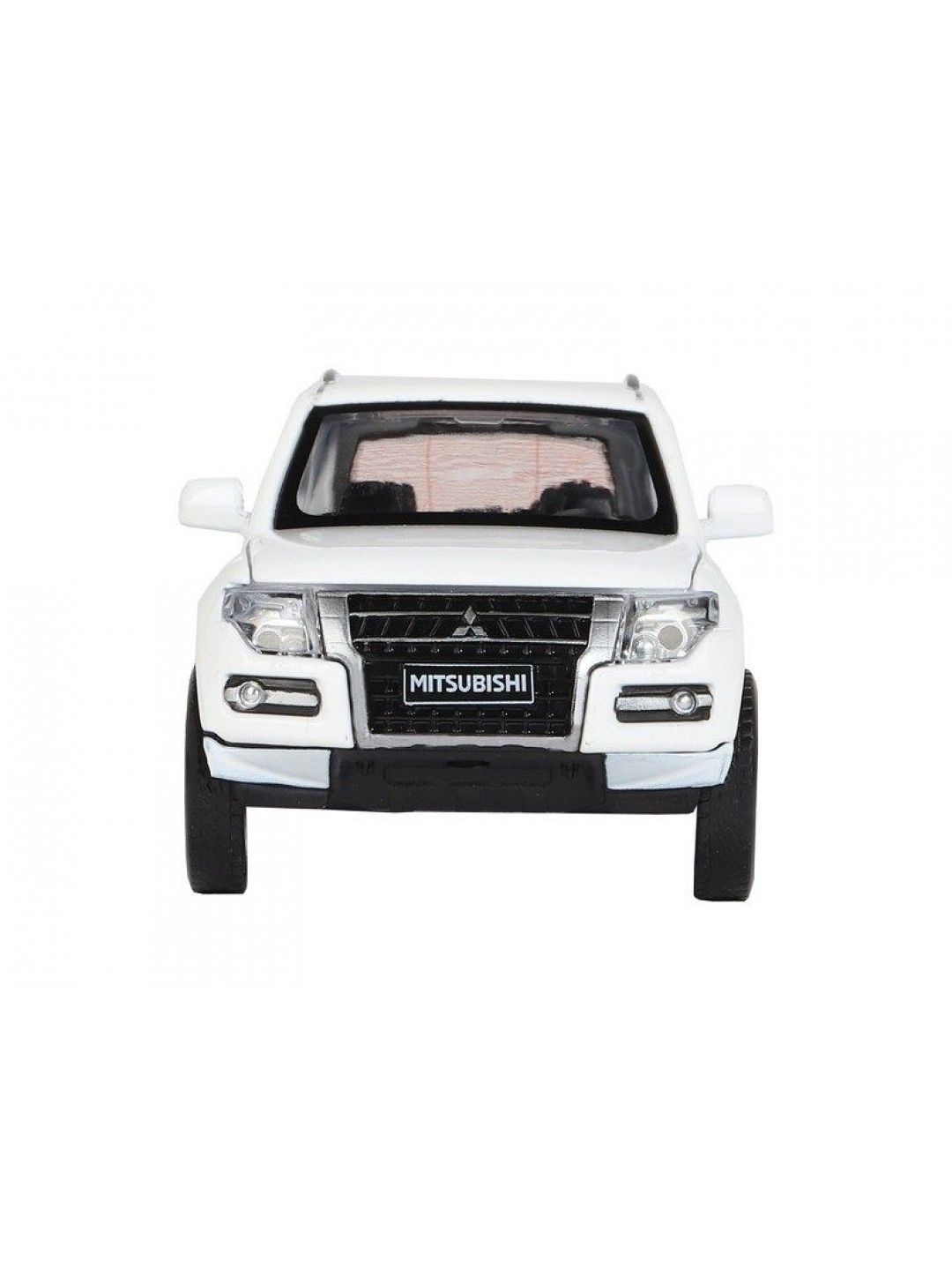 Машина "АВТОПАНОРАМА" Mitsubishi Pajero 4WD Tubro, белый, 1/33, свет, звук, в/к 17,5*13,5*9 см