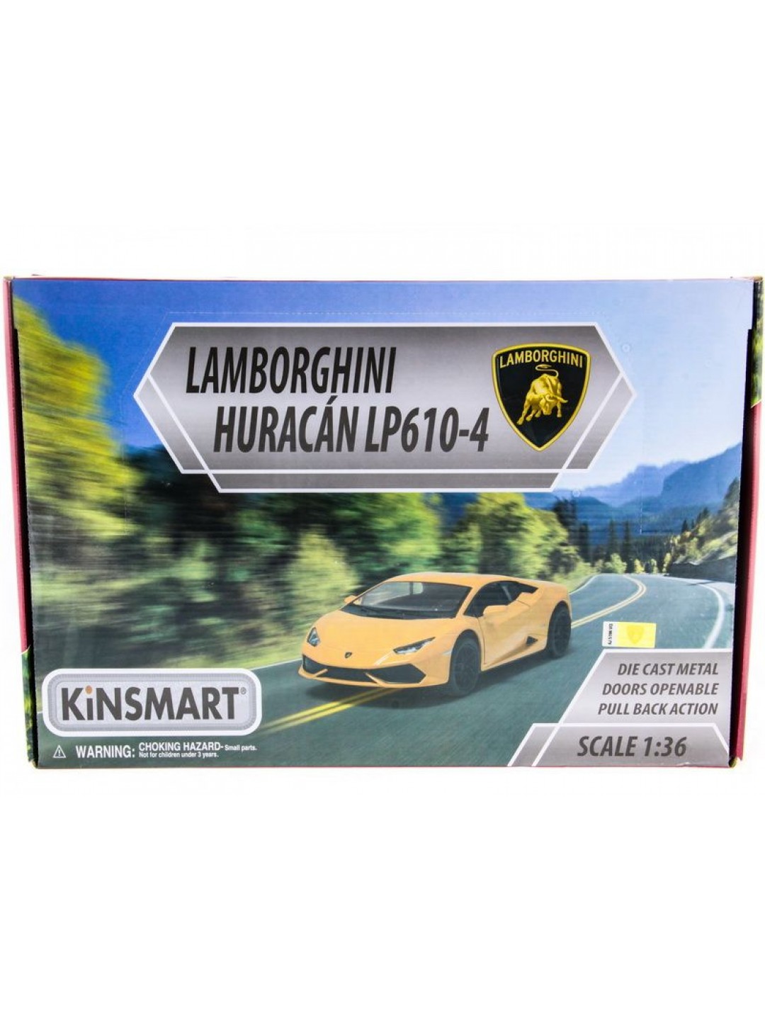 Машина Kinsmart Lamborghini Huracan инерция (1/12шт.) 1:36 б/к