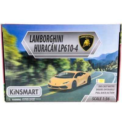 Машина Kinsmart Lamborghini Huracan инерция (1/12шт.) 1:36 б/к