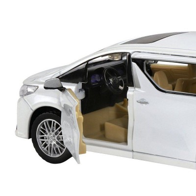 Машина "АВТОПАНОРАМА" Toyota Alphard, белый, 1/29, свет, звук, инерция, в/к 20*10*11 см