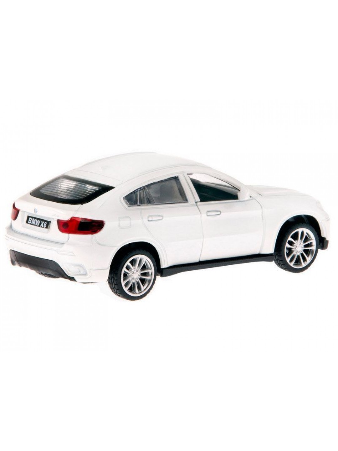 Машина "АВТОПАНОРАМА" BMW X6, 1/43, белый, инерция, откр. двери, в/к 17,5*12,5*6,5 см