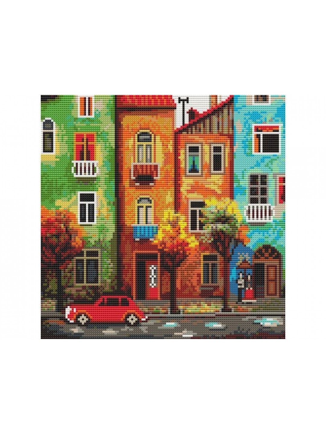 Картина мозаикой 30х30 ГОРОДСКОЙ МОТИВ (квадрат) (28 цветов)