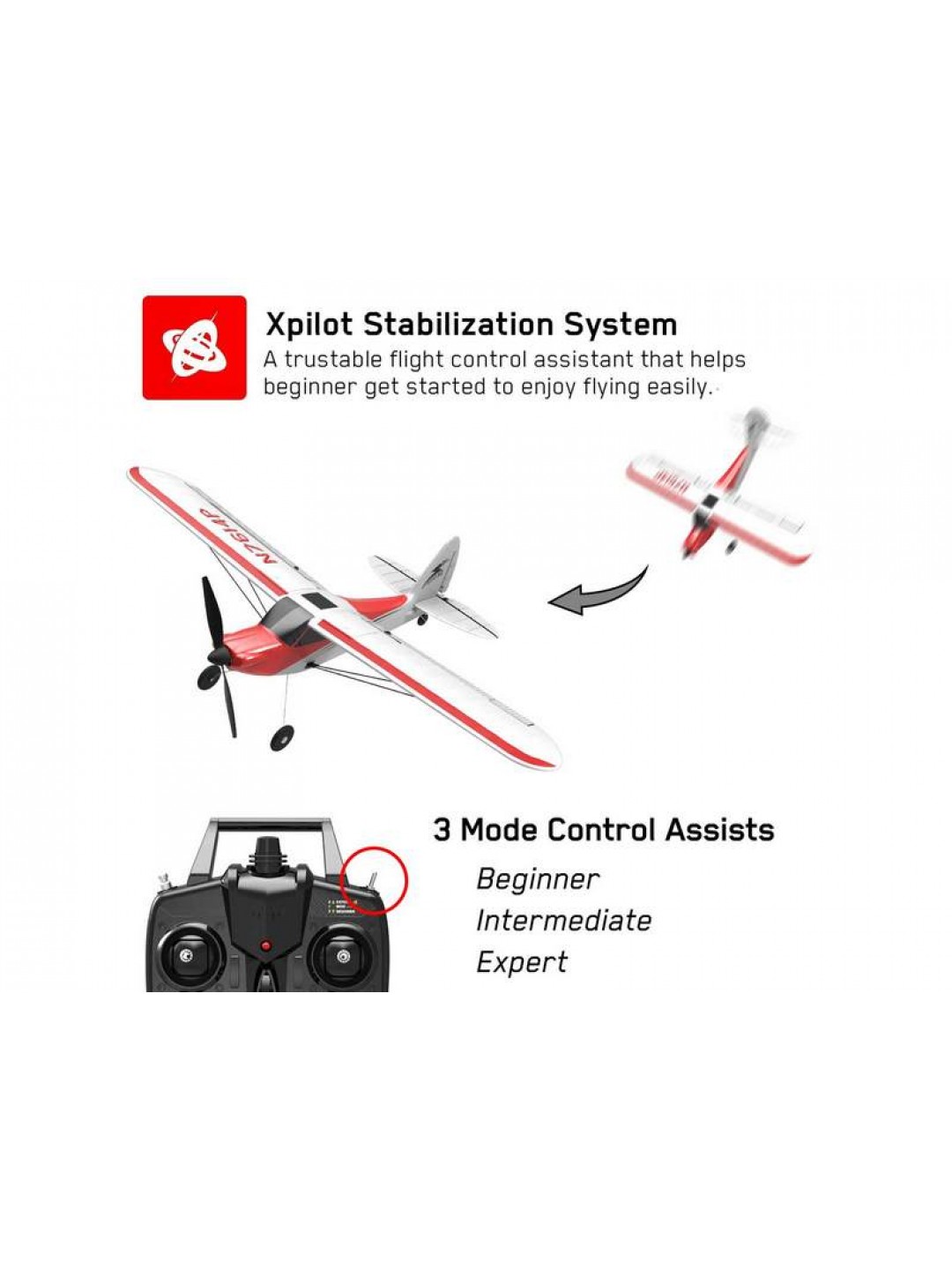 Радиоуправляемый самолет Volantex RC Sport Cub 500мм 2.4G 4ch LiPo RTF with Gyro