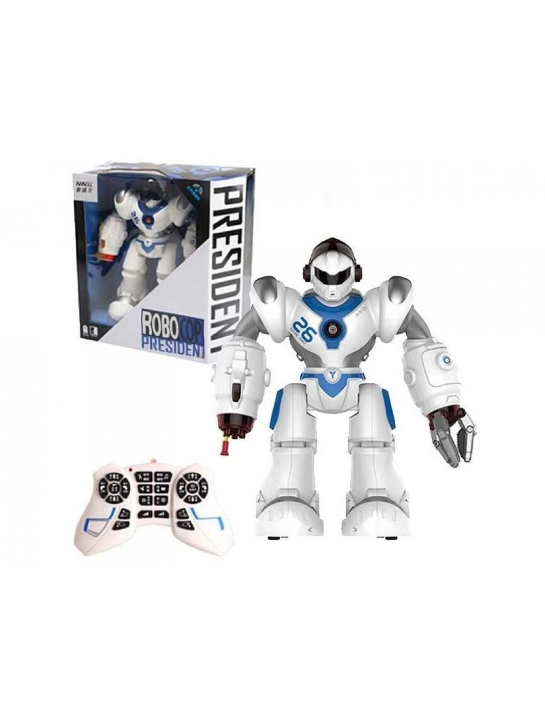 ИК робот AMWELL 7088 Robocop, звук, свет, танцы, сенсор, стреляет снарядами