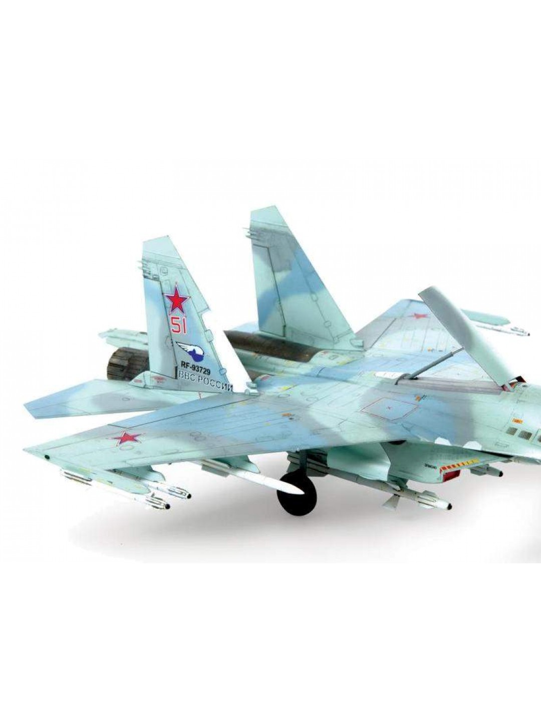 Сборная модель ZVEZDA Российский многоцелевой истребитель Су-27СМ, подарочный набор, 1/72