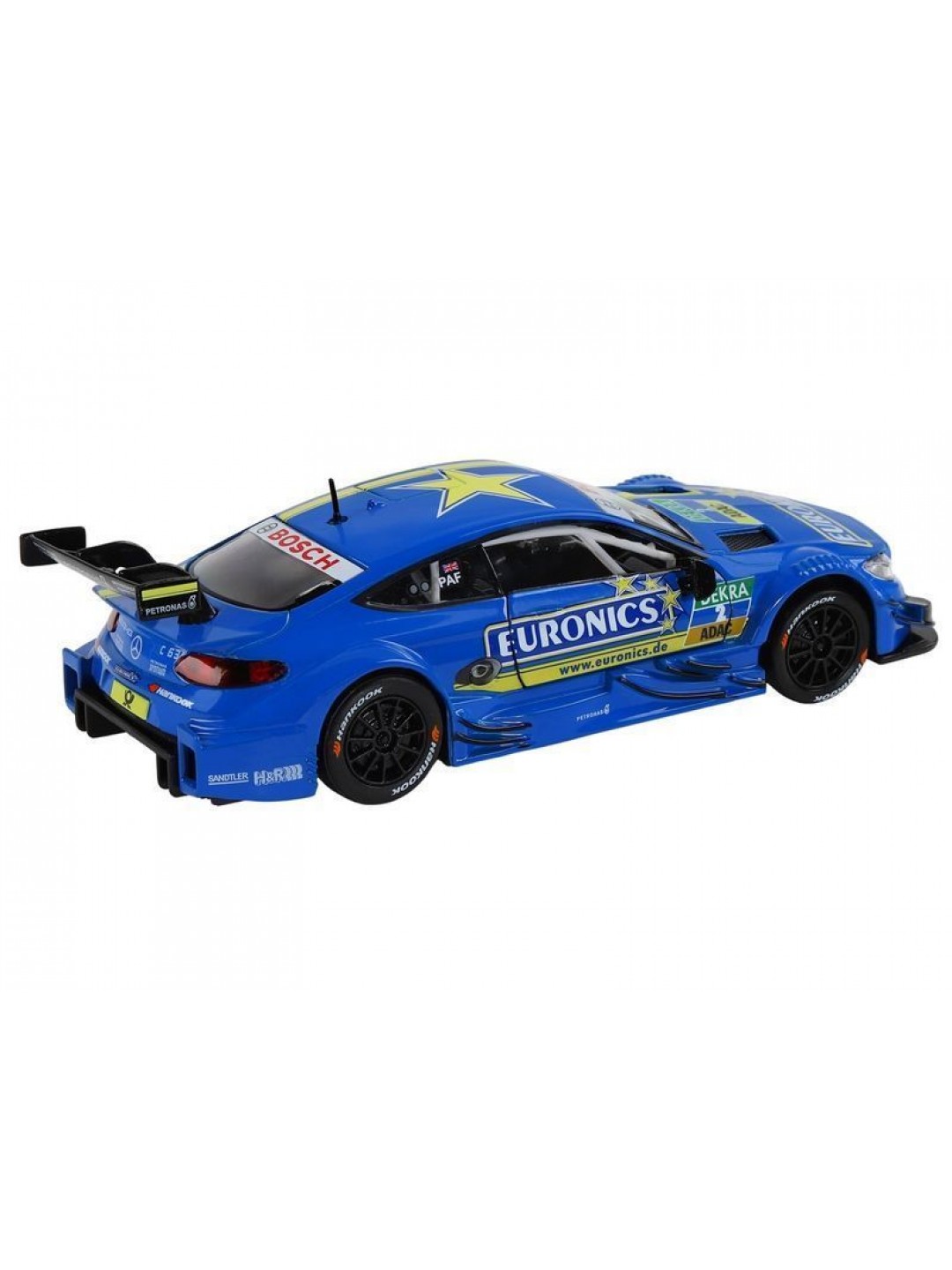 Машина "АВТОПАНОРАМА" Mercedes-AMG C 63 DTM, синий, 1/32, свет, звук, инерция, в/к 17,5*12,5*6,5 см