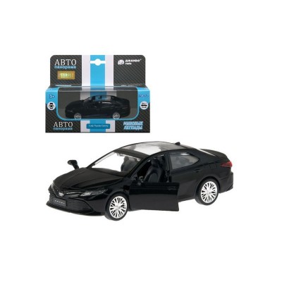 Машина "АВТОПАНОРАМА" Toyota Camry, черный, 1/43, откр. двери, инерция, в/к 17,5*12,5*6,5 см
