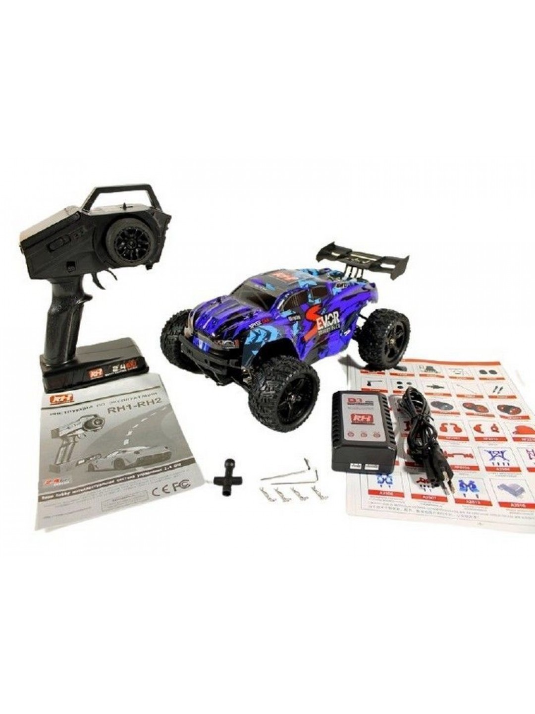 Радиоуправляемая трагги Remo Hobby S EVO-R Brushless (синяя) 4WD 2.4G 1/16 RTR