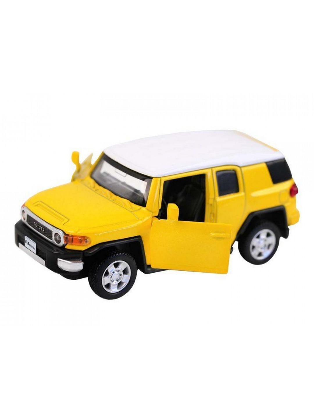 Машина "АВТОПАНОРАМА" Toyota FJ Cruiser, желтый, 1/43, инерция, в/к 17,5*12,5*6,5 см