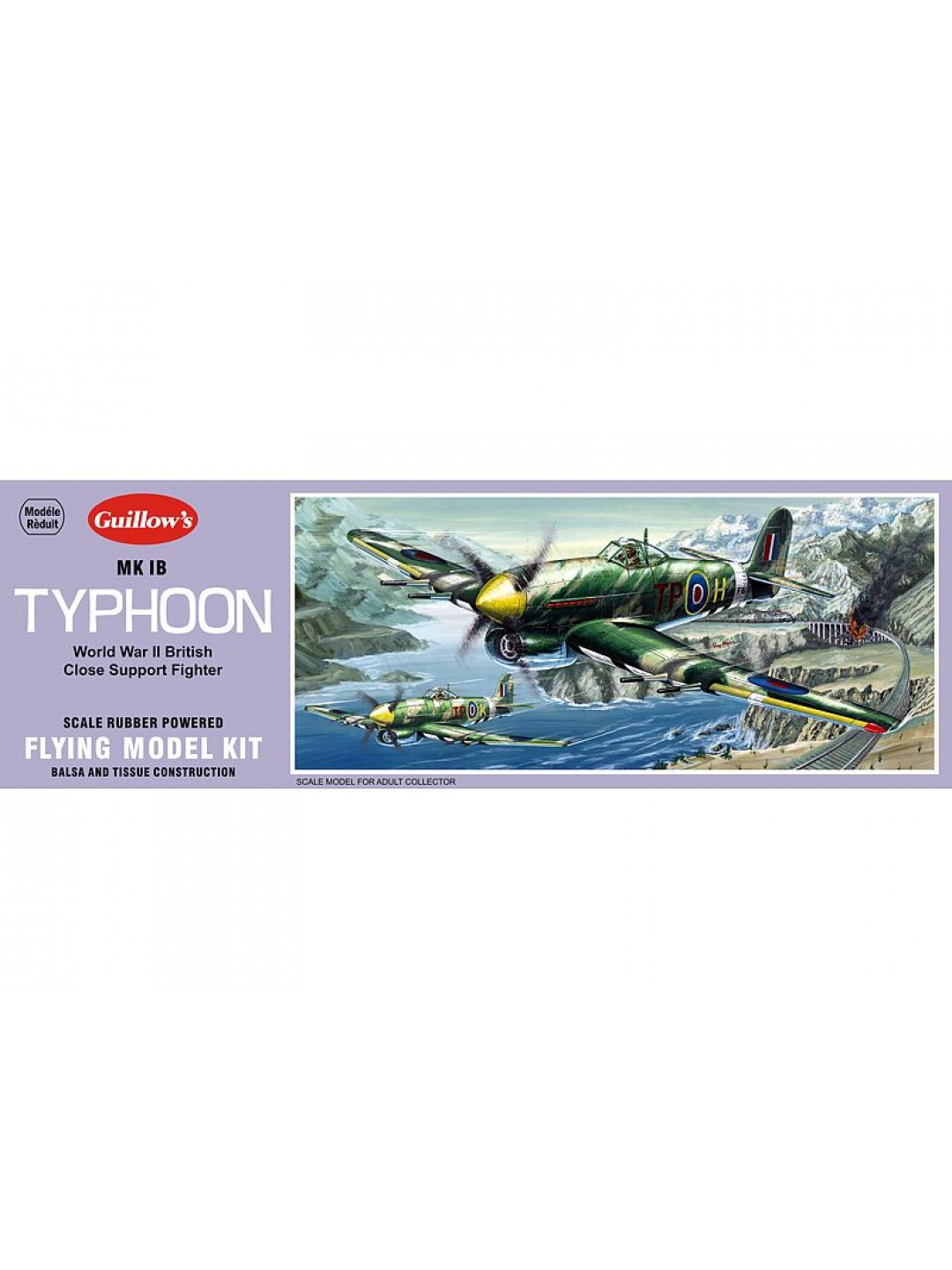 Сборная дер.модель.Самолет Typhoon. Guillows 1:28