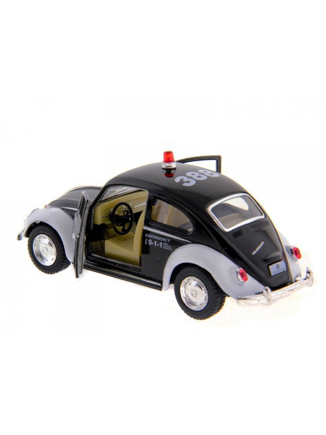 Машина Kinsmart  Volkswagen Classical Beetle (Police) инерция (1/12шт.) 1:32 б/к
