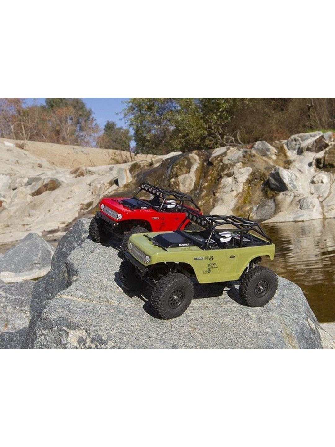 Модель для трофи 1:24 Axial SCX24 Deadbolt 4WD, электро, RTR (красный)