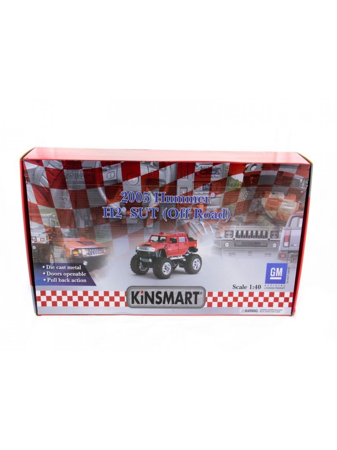 Машина Kinsmart 1:40 Haммer H2 (off road) инерция (1/12шт.) б/к