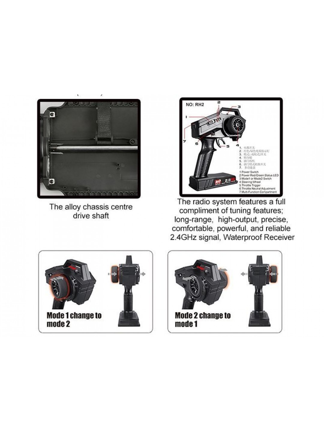 Радиоуправляемый монстр Remo Hobby MMAX (синий) 4WD 2.4G 1/10 RTR