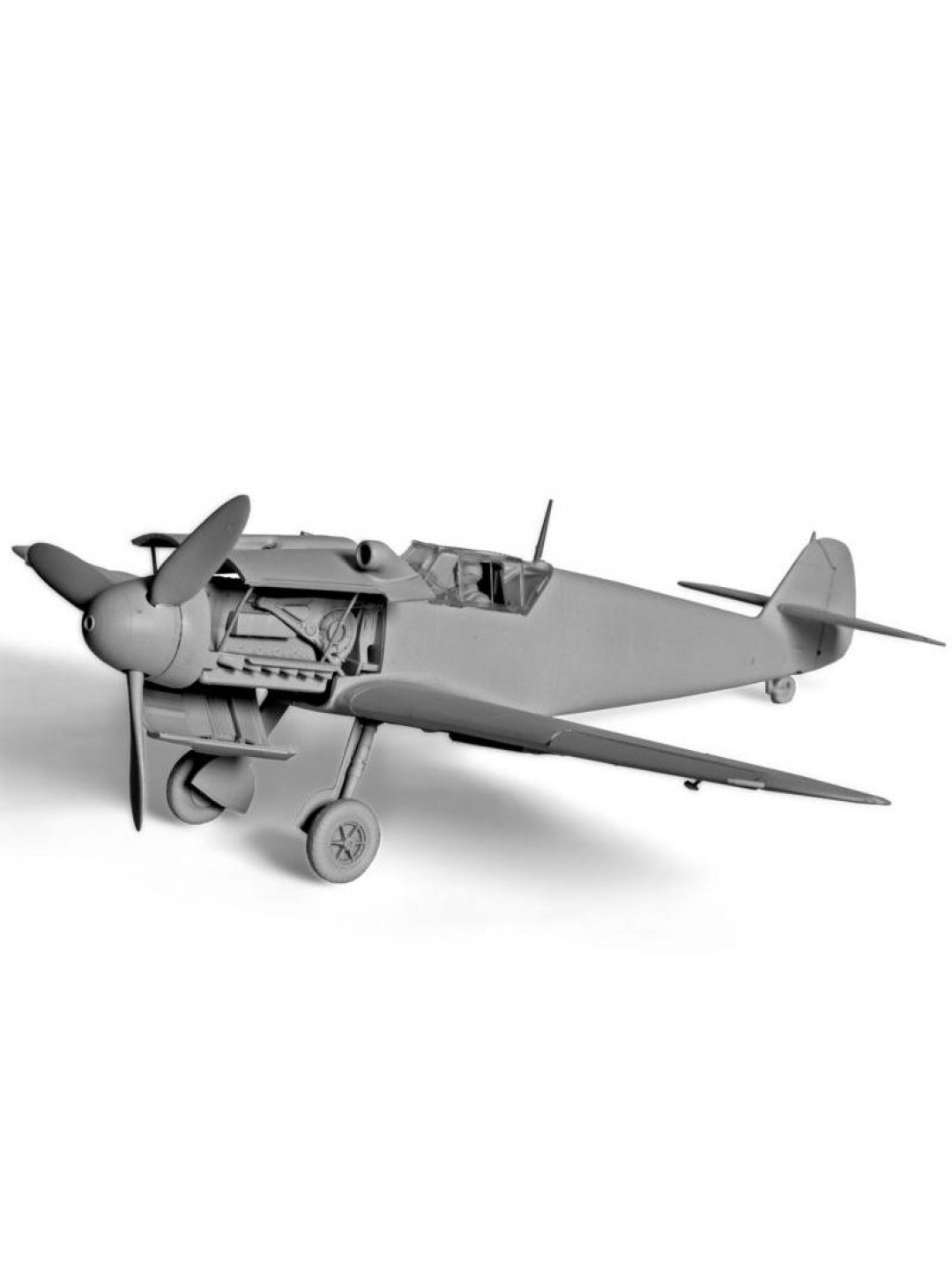 Сборная модель ZVEZDA Немецкий истребитель "Мессершмитт" Bf-109F4, 1/48