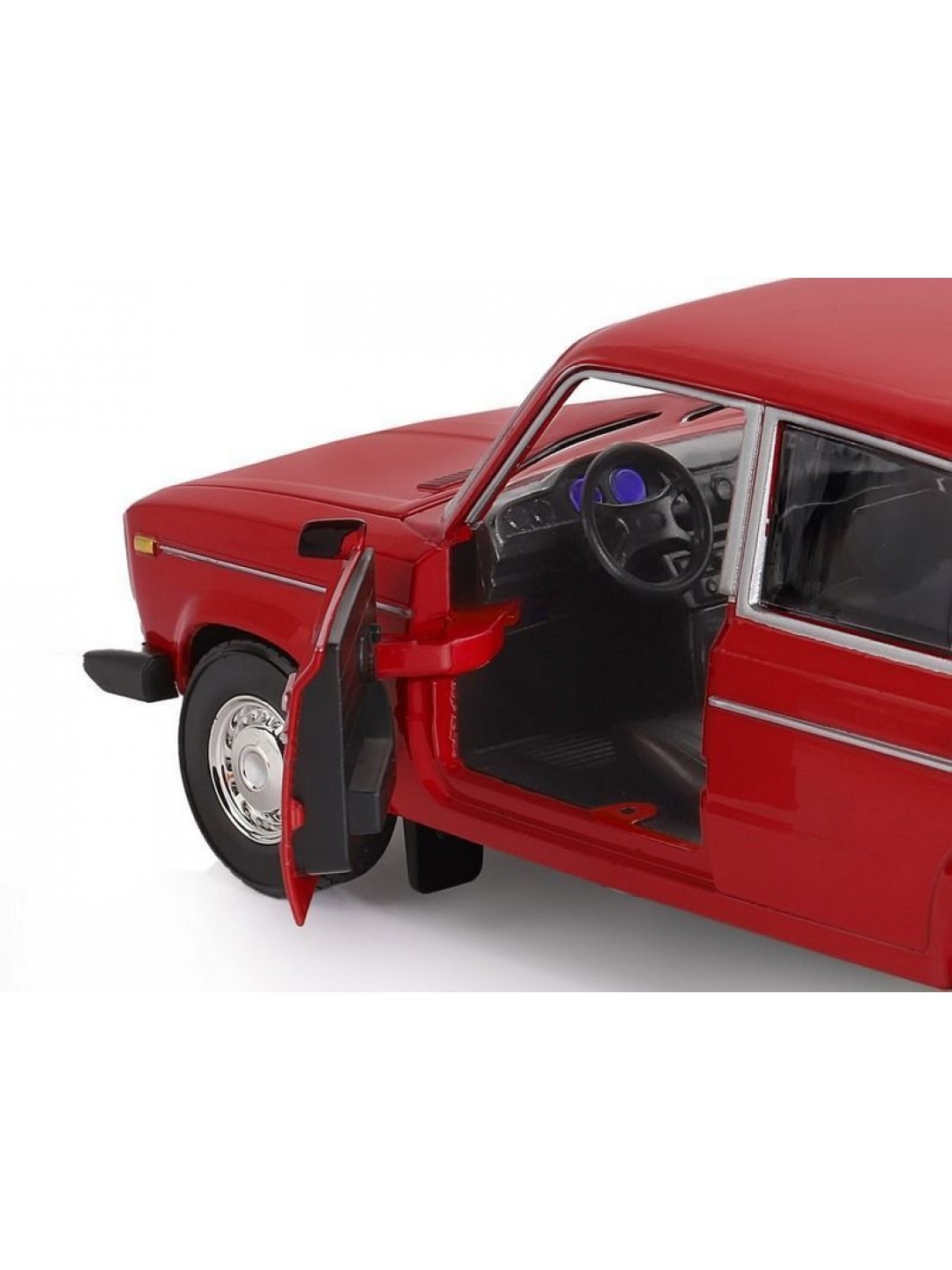 Машина "АВТОПАНОРАМА" ВАЗ 2106, 1/22, красный, инерция, в/к 24,5*12,5*10,5 см