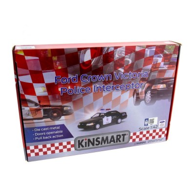 Машина Kinsmart "Ford Crown Victoria" (police) инерция (1/12шт) 1:42 б/к