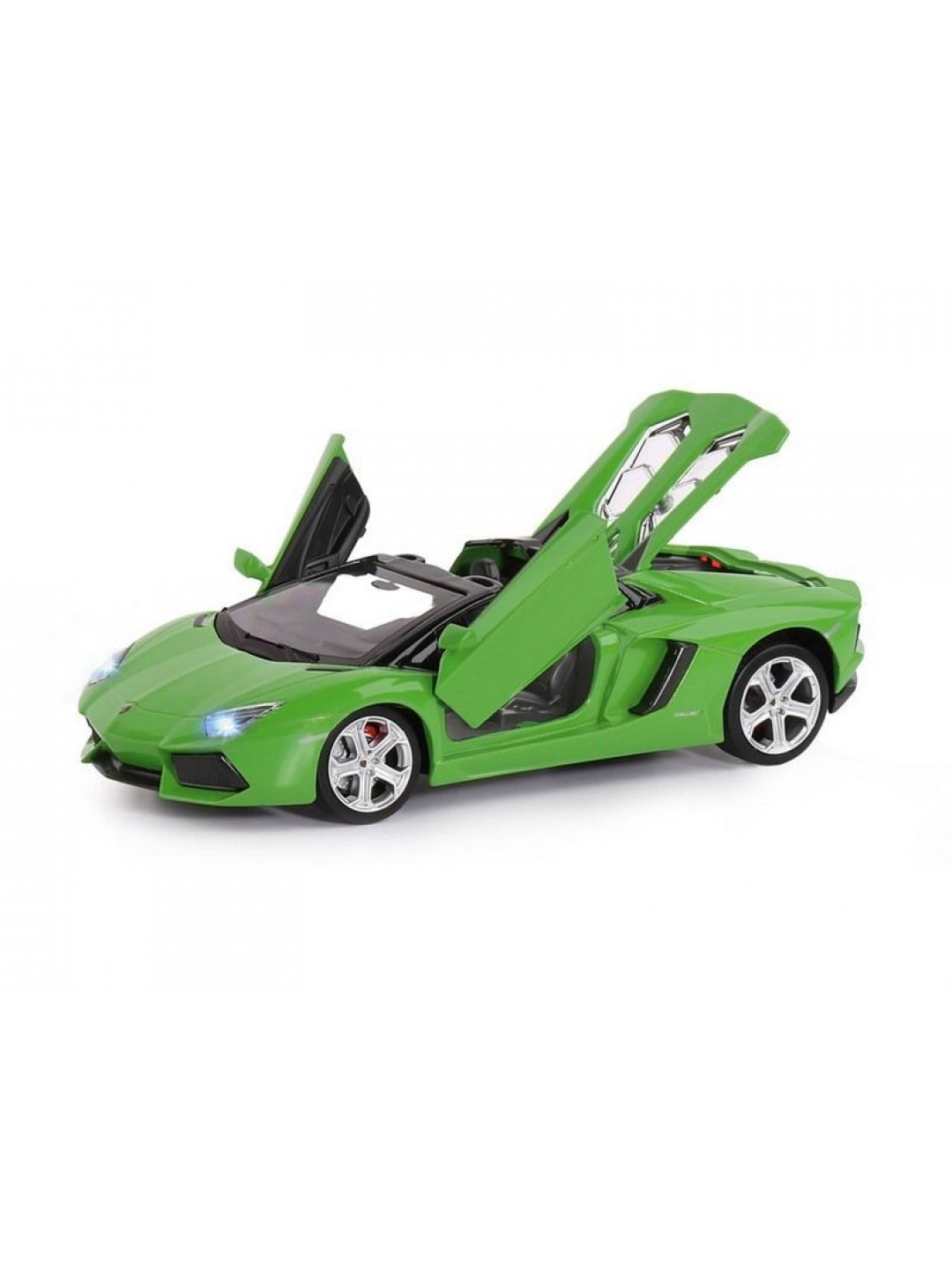 Машина "АВТОПАНОРАМА" Lamborghini Aventador Roadster-OPEN, зеленый, 1/24, в/к 24,5*12,5*10,5 см