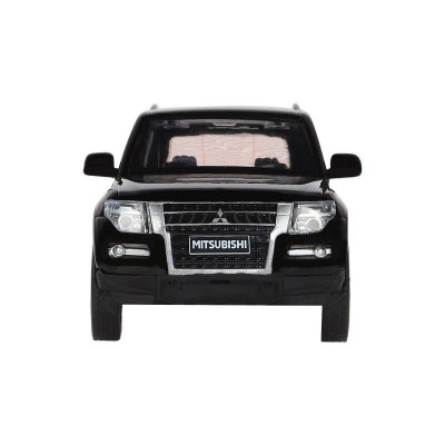 Машина "АВТОПАНОРАМА" Mitsubishi Pajero 4WD Tubro, черный, 1/33, свет, звук, в/к 17,5*13,5*9 см