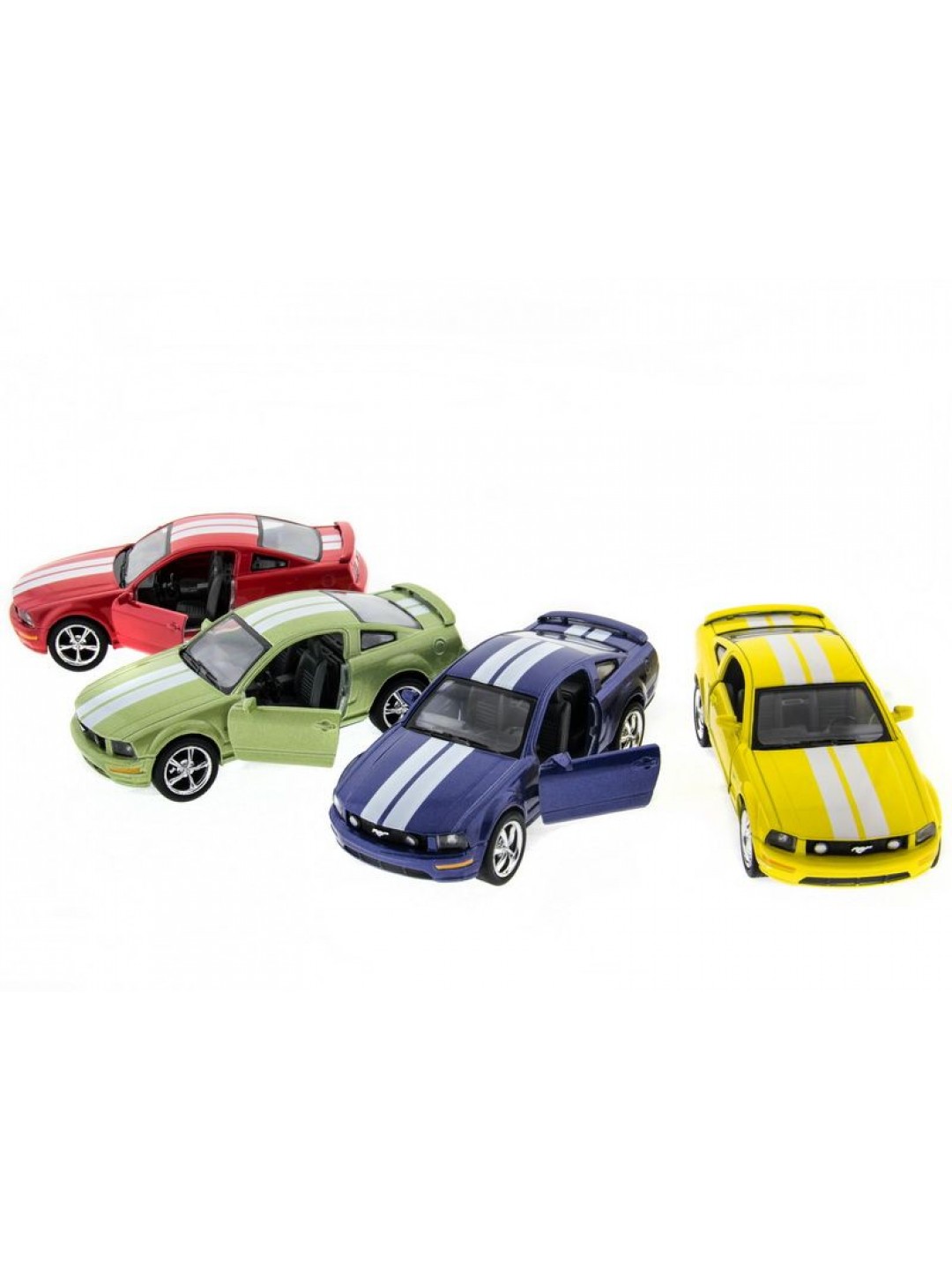 Машина Kinsmart 1:38 Ford Mustang GT с полосками инерция (1/12шт.) б/к