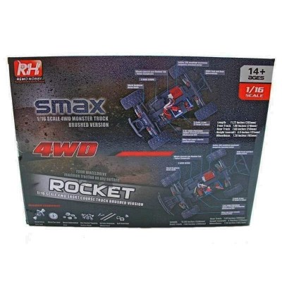 Радиоуправляемый монстр Remo Hobby SMAX Brushless (красный) 4WD 2.4G 1/16 RTR