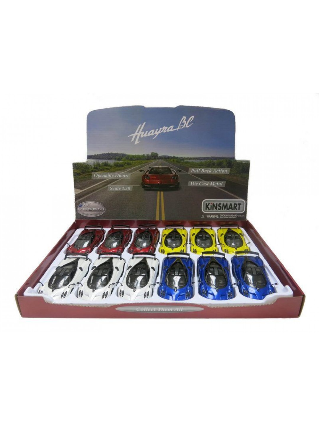 Машина Kinsmart 1:38 Pagani Huayra BC 2016 инерция (1/12шт.) б/к