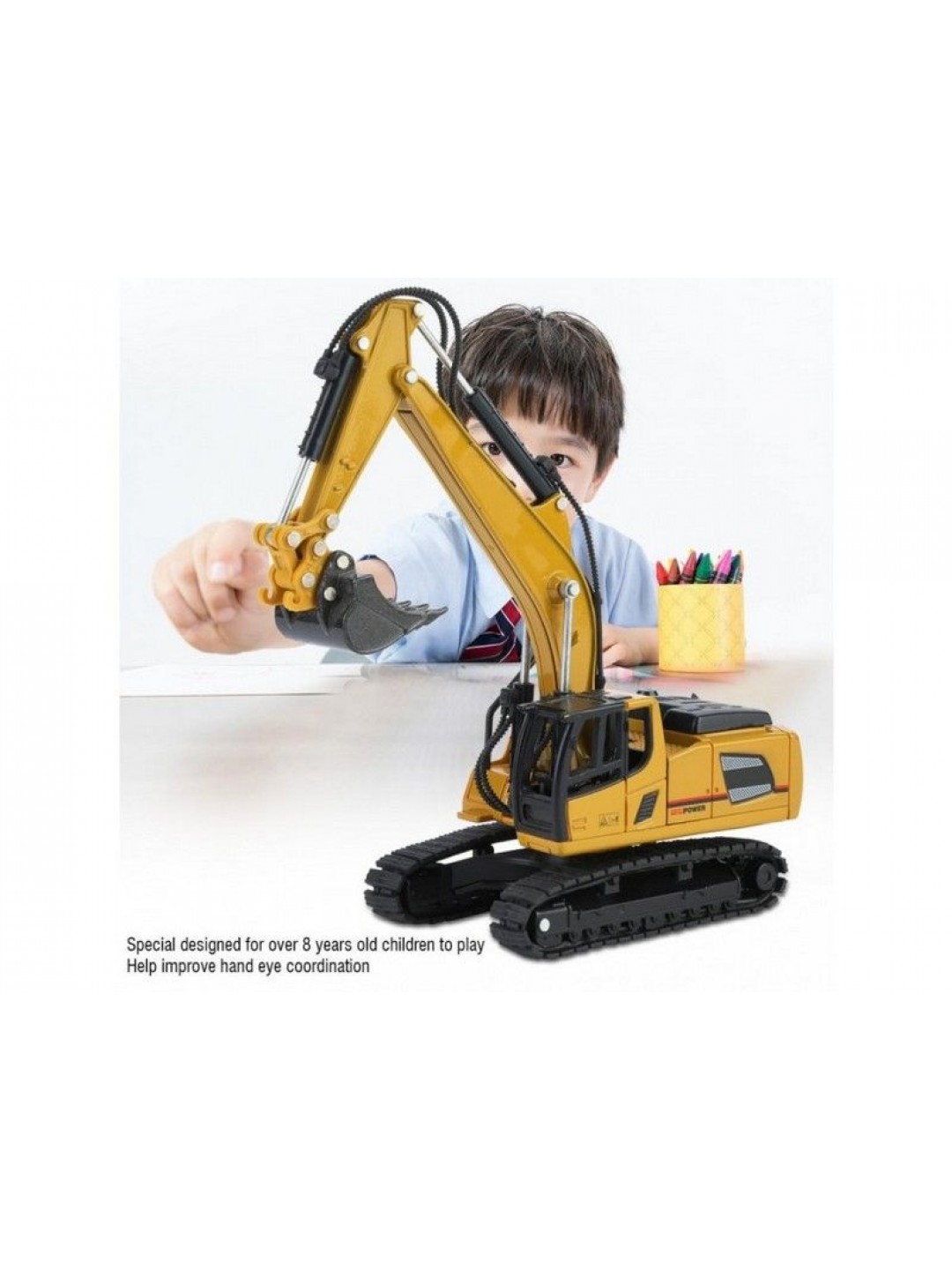 Металлический экскаватор HUI NA TOYS 1/60