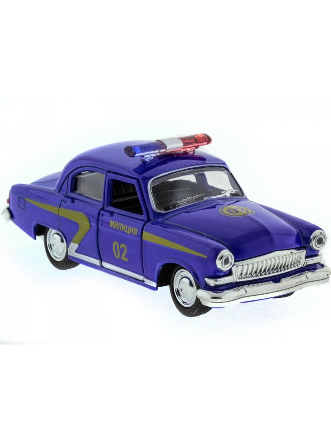 Машина "АВТОПАНОРАМА" инерц. ГАЗ-21 (милиция) 1/43, в/к 14*7*5,5 см