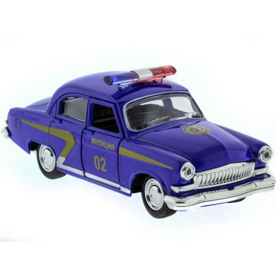 Машина "АВТОПАНОРАМА" инерц. ГАЗ-21 (милиция) 1/43, в/к 14*7*5,5 см