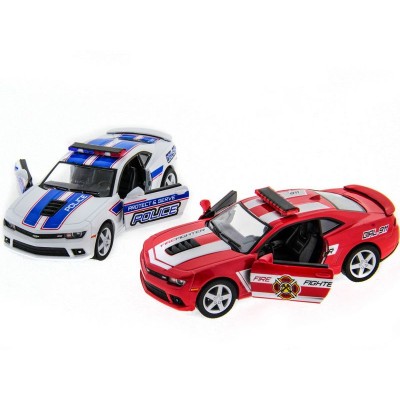 Машина Kinsmart 1:38 Chevrolet Camaro 2014 (Police/Fire) инерция (1/12шт.) б/к